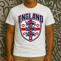 England English Flag Crest Soccer Fan T-Shirt thumb 3