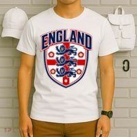 England English Flag Crest Soccer Fan T-Shirt thumb 6