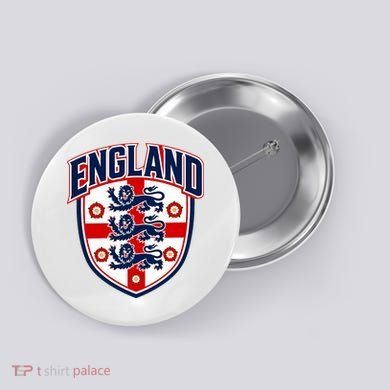 England English Flag Crest Soccer Fan Button