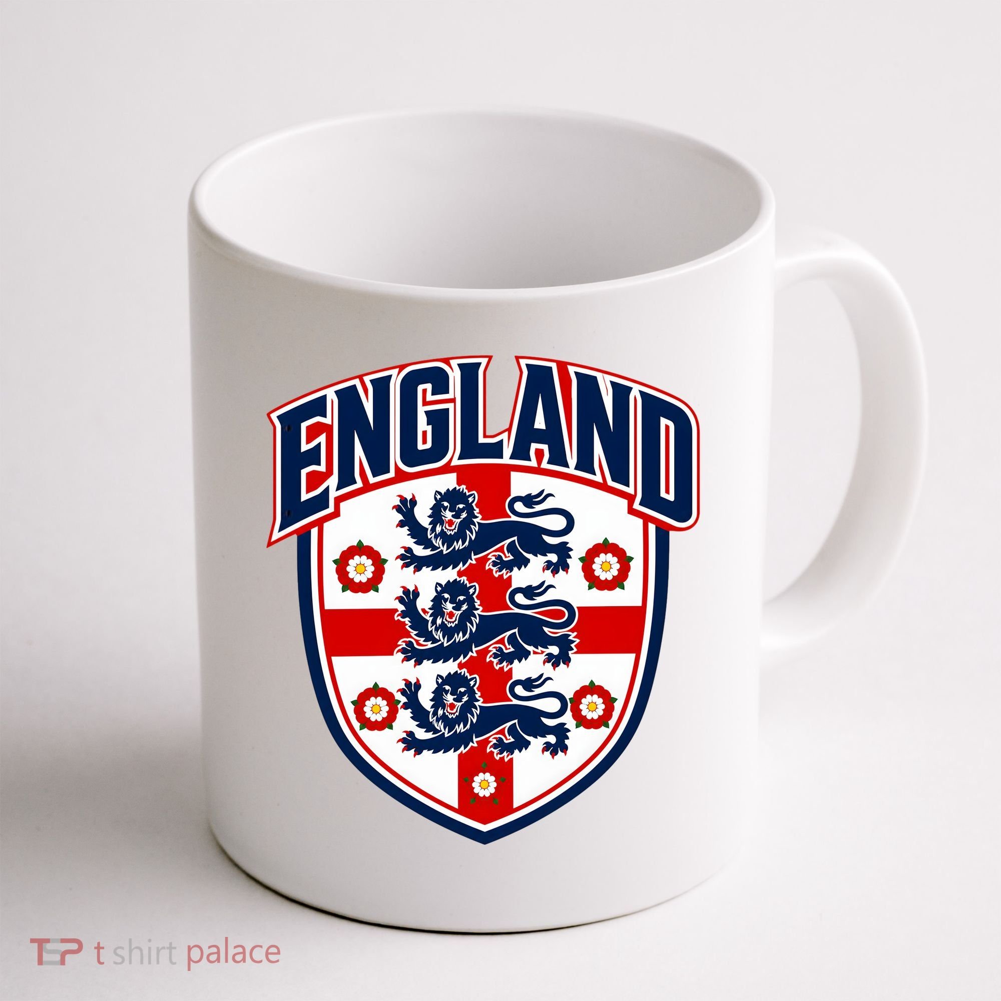 England English Flag Crest Soccer Fan Coffee Mug