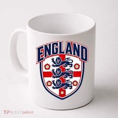 England English Flag Crest Soccer Fan Coffee Mug