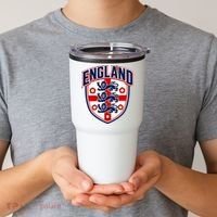 England English Flag Crest Soccer Fan Tumbler thumb 2