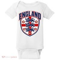 England English Flag Crest Soccer Fan Baby Bodysuit thumb 0