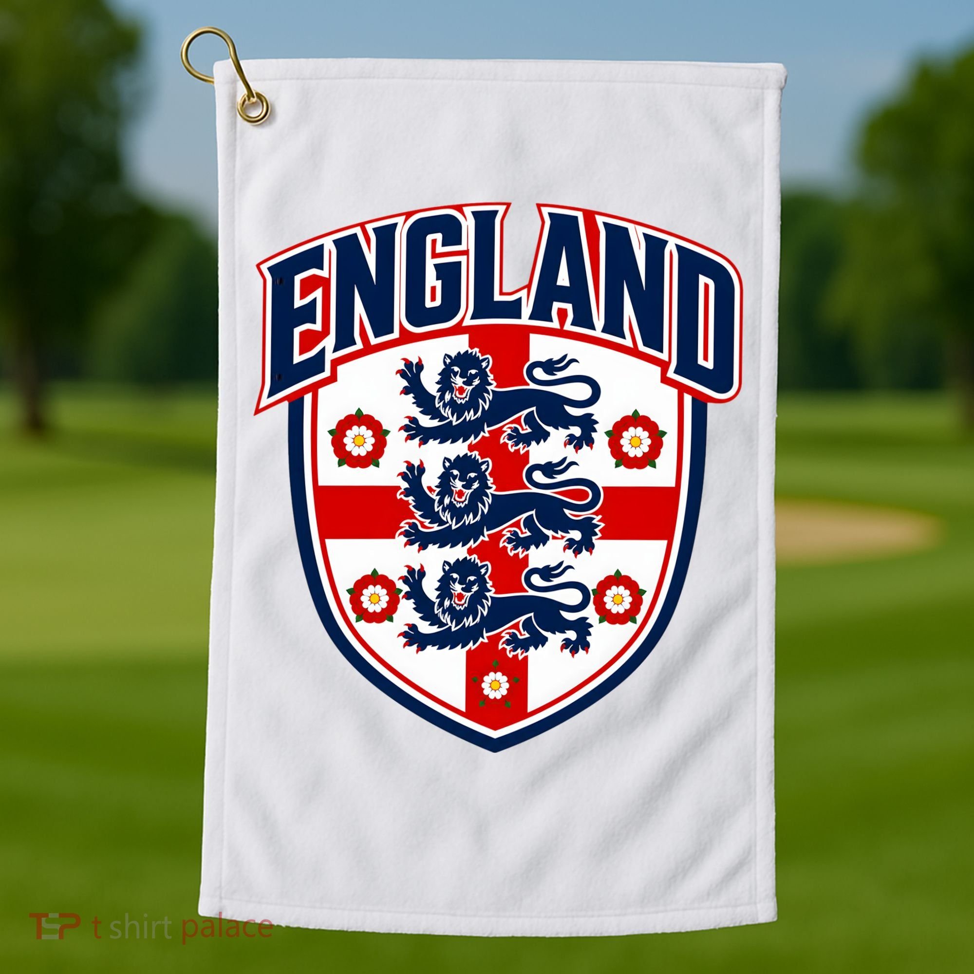 England English Flag Crest Soccer Fan Golf Towel