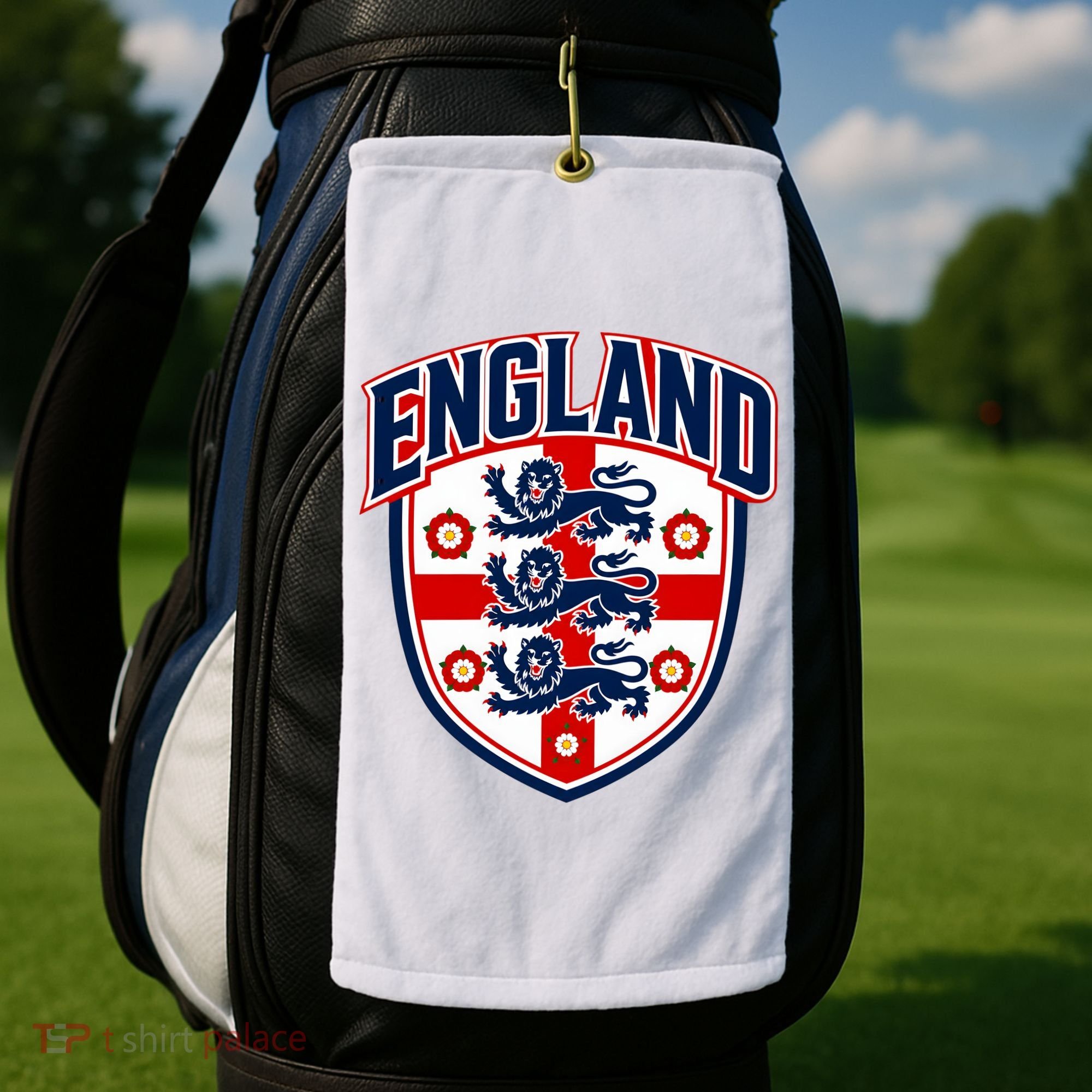 England English Flag Crest Soccer Fan Golf Towel