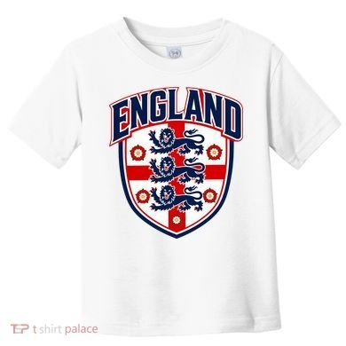 England English Flag Crest Soccer Fan Toddler T-Shirt
