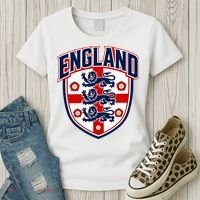 England English Flag Crest Soccer Fan Women's T-Shirt thumb 3