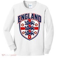 England English Flag Crest Soccer Fan Kids Long Sleeve Shirt thumb 0