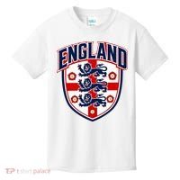 England English Flag Crest Soccer Fan Kids T-Shirt thumb 0