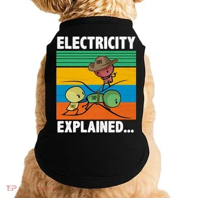 Electricity Explained Funny Doggie Tank