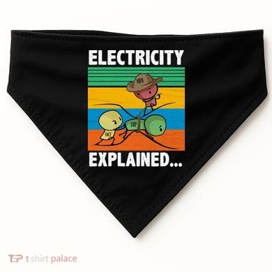 Electricity Explained Funny USA-Made Doggie Bandana