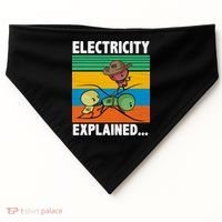 Electricity Explained Funny USA-Made Doggie Bandana thumb 0