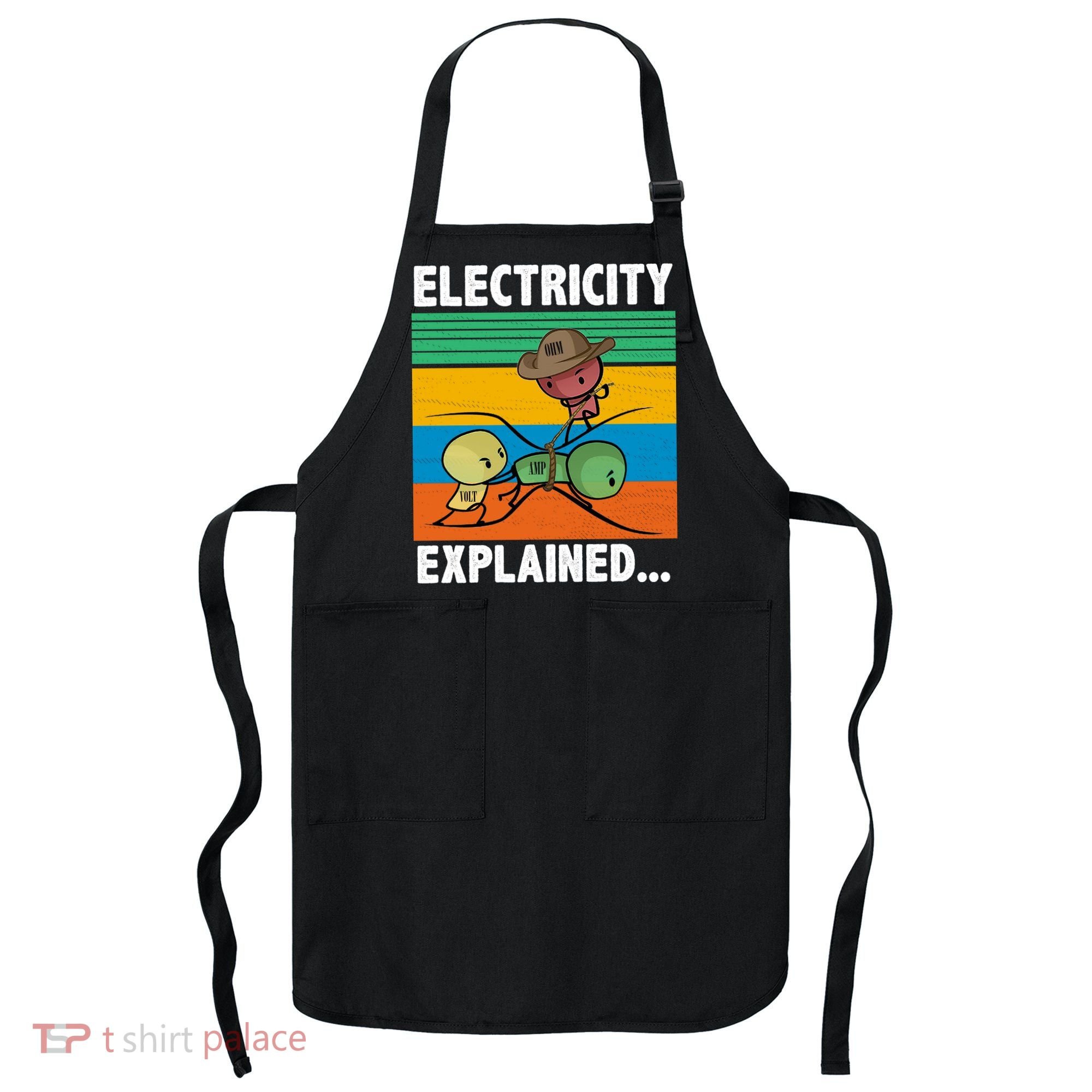 Electricity Explained Funny Apron