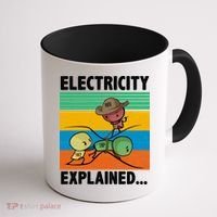 Electricity Explained Funny Coffee Mug thumb 1