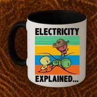 Electricity Explained Funny Coffee Mug thumb 2