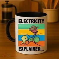 Electricity Explained Funny Coffee Mug thumb 4