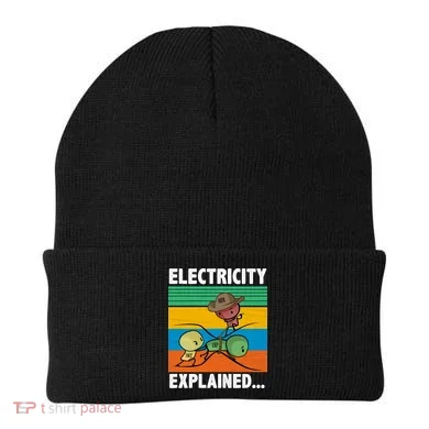 Electricity Explained Funny Beanie