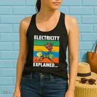 Electricity Explained Funny Women's Tank Top thumb 2