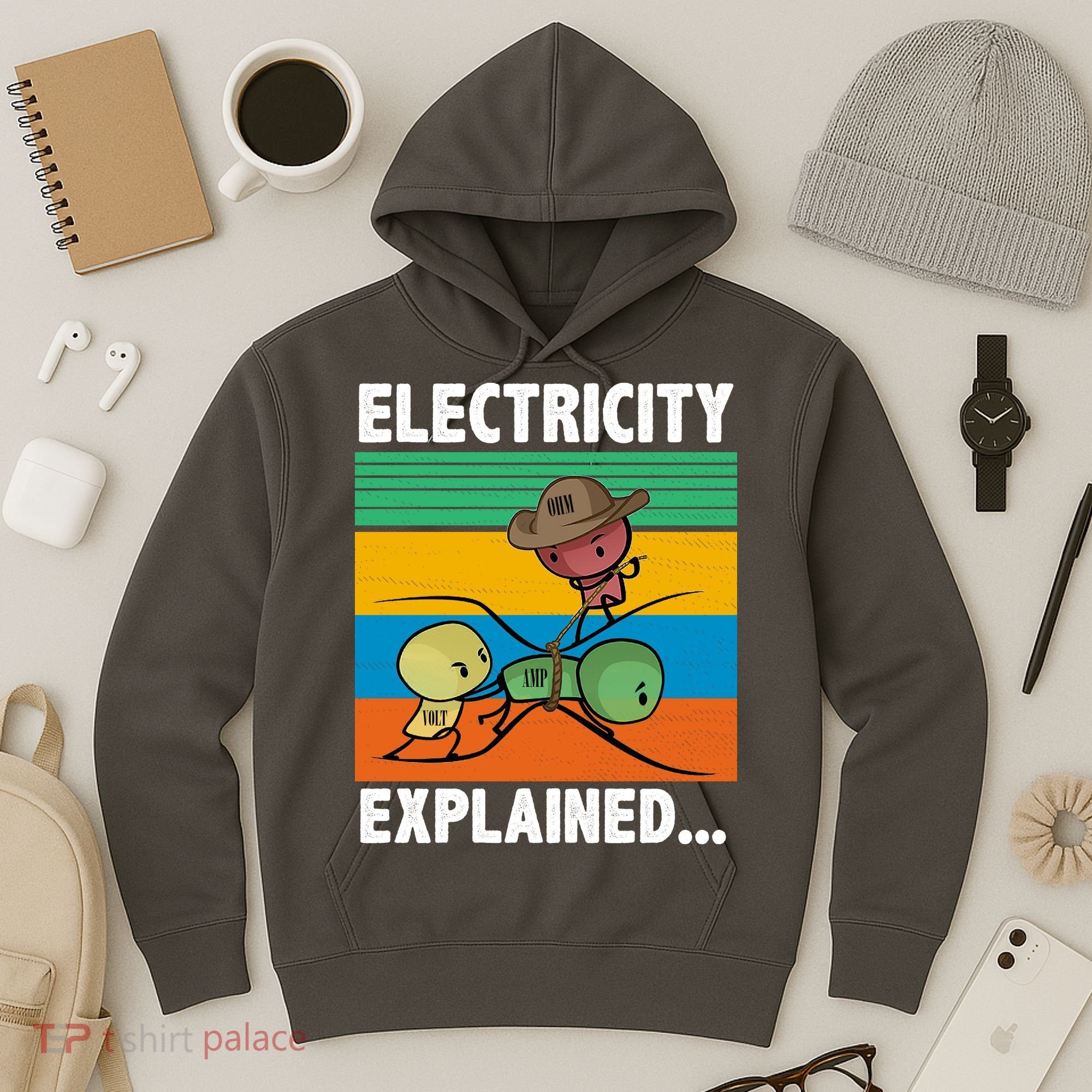 Electricity Explained Funny Hoodie