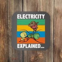 Electricity Explained Funny Coaster thumb 0