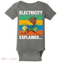Electricity Explained Funny Baby Bodysuit thumb 0