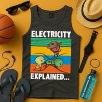 Electricity Explained Funny Tank Top thumb 4