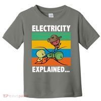 Electricity Explained Funny Toddler T-Shirt thumb 0