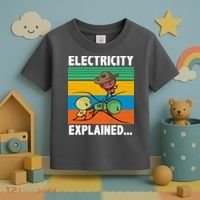 Electricity Explained Funny Toddler T-Shirt thumb 3