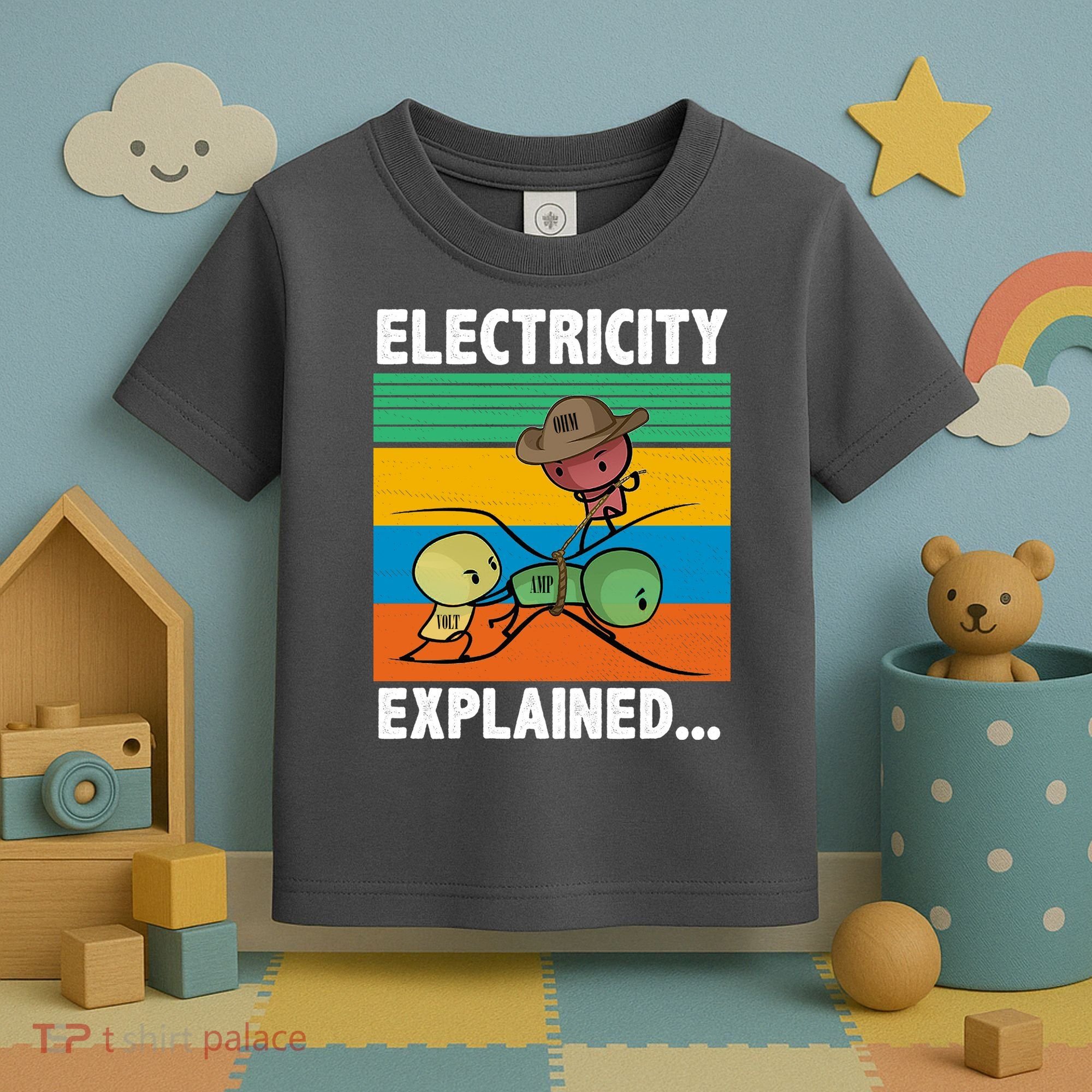Electricity Explained Funny Toddler T-Shirt