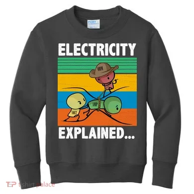 Electricity Explained Funny Kids Sweatshirt