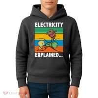 Electricity Explained Funny Kids Hoodie thumb 4