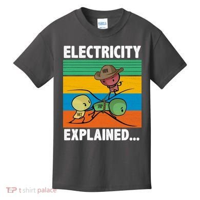 Electricity Explained Funny Kids T-Shirt
