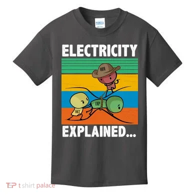 Electricity Explained Funny Kids T-Shirt