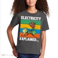 Electricity Explained Funny Kids T-Shirt thumb 2