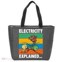 Electricity Explained Funny Tote Bag thumb 0