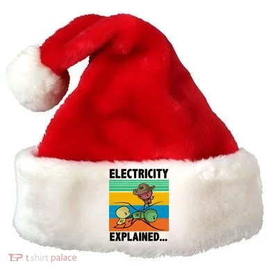 Electricity Explained Funny Santa Hat