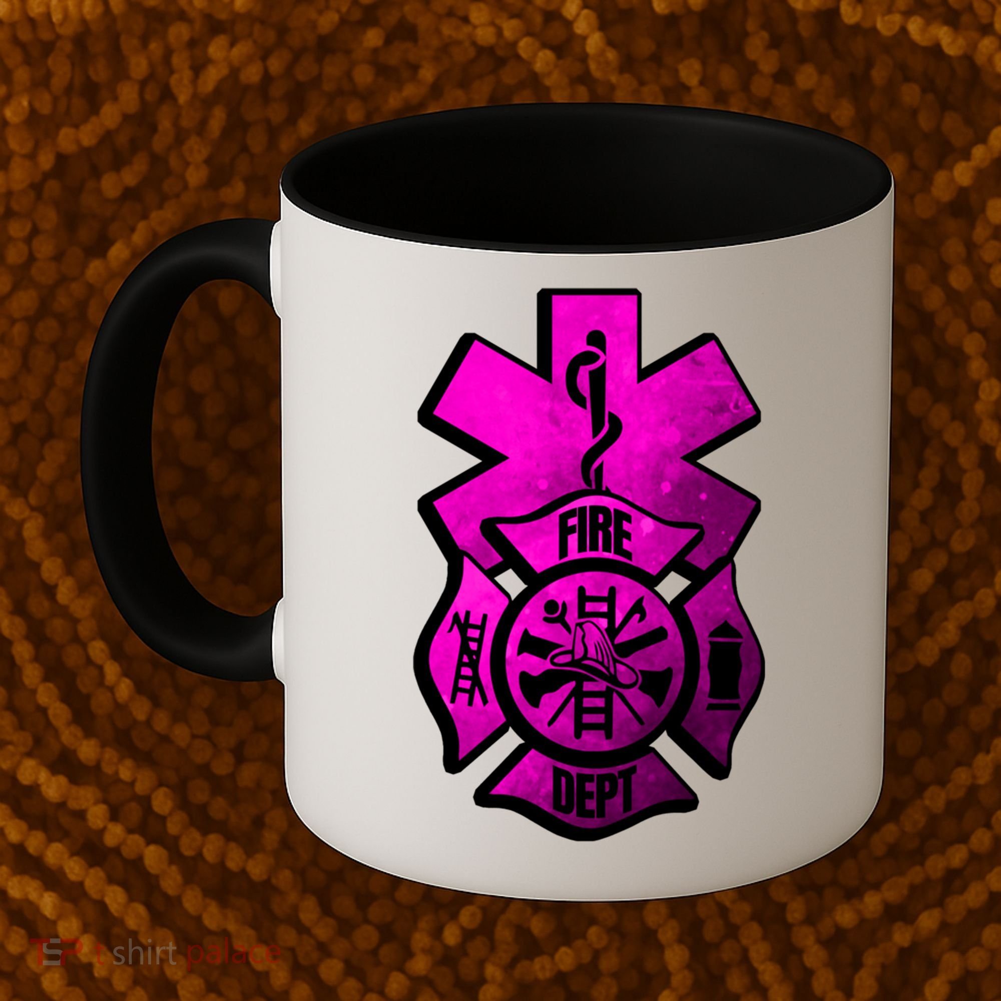 Emt Ems Fire Rescue Pink Usa Firefighter American Paramedic Gift Coffee Mug