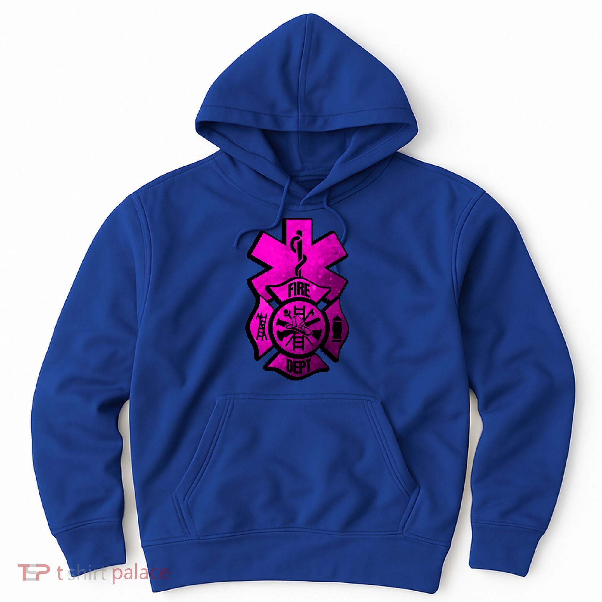 Emt Ems Fire Rescue Pink Usa Firefighter American Paramedic Gift Hoodie