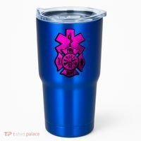 Emt Ems Fire Rescue Pink Usa Firefighter American Paramedic Gift Tumbler thumb 0