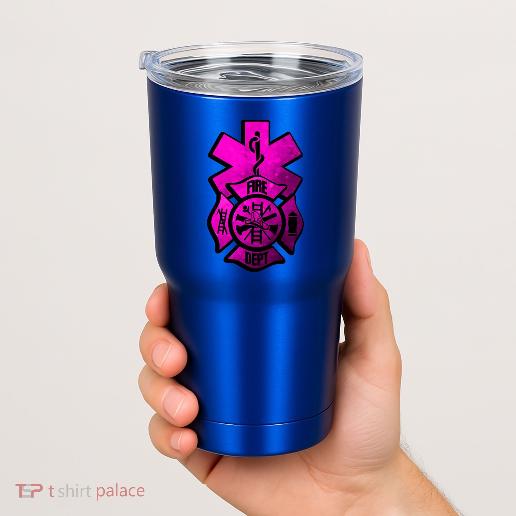 Emt Ems Fire Rescue Pink Usa Firefighter American Paramedic Gift Tumbler