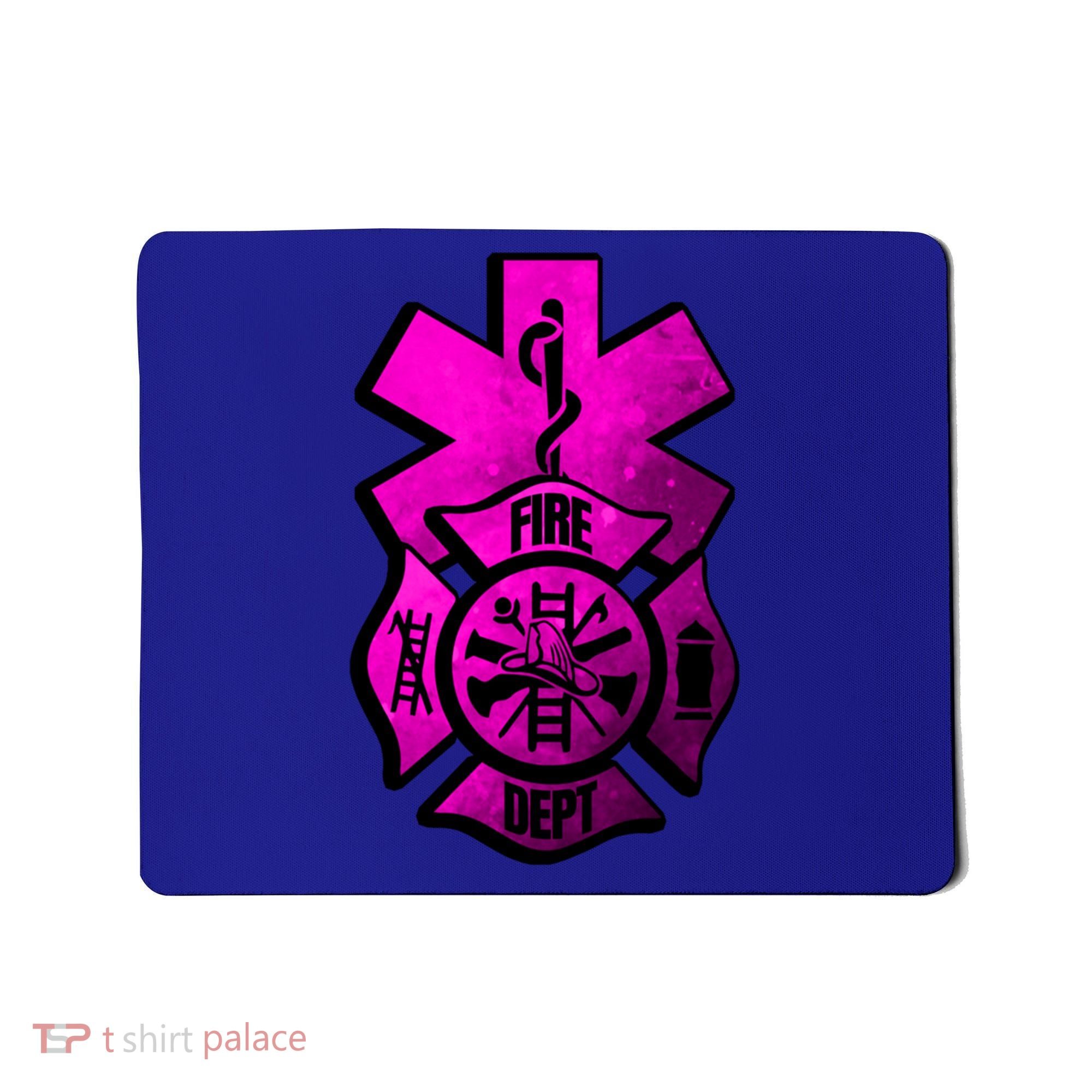 Emt Ems Fire Rescue Pink Usa Firefighter American Paramedic Gift Mousepad