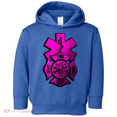 Emt Ems Fire Rescue Pink Usa Firefighter American Paramedic Gift Toddler Hoodie
