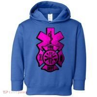 Emt Ems Fire Rescue Pink Usa Firefighter American Paramedic Gift Toddler Hoodie thumb 0