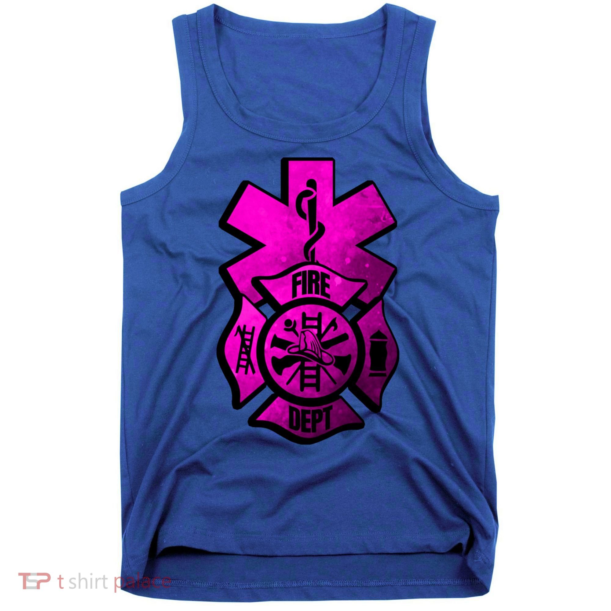 Emt Ems Fire Rescue Pink Usa Firefighter American Paramedic Gift Tank Top