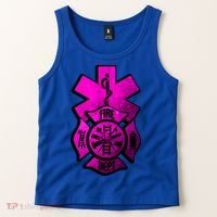 Emt Ems Fire Rescue Pink Usa Firefighter American Paramedic Gift Tank Top thumb 2