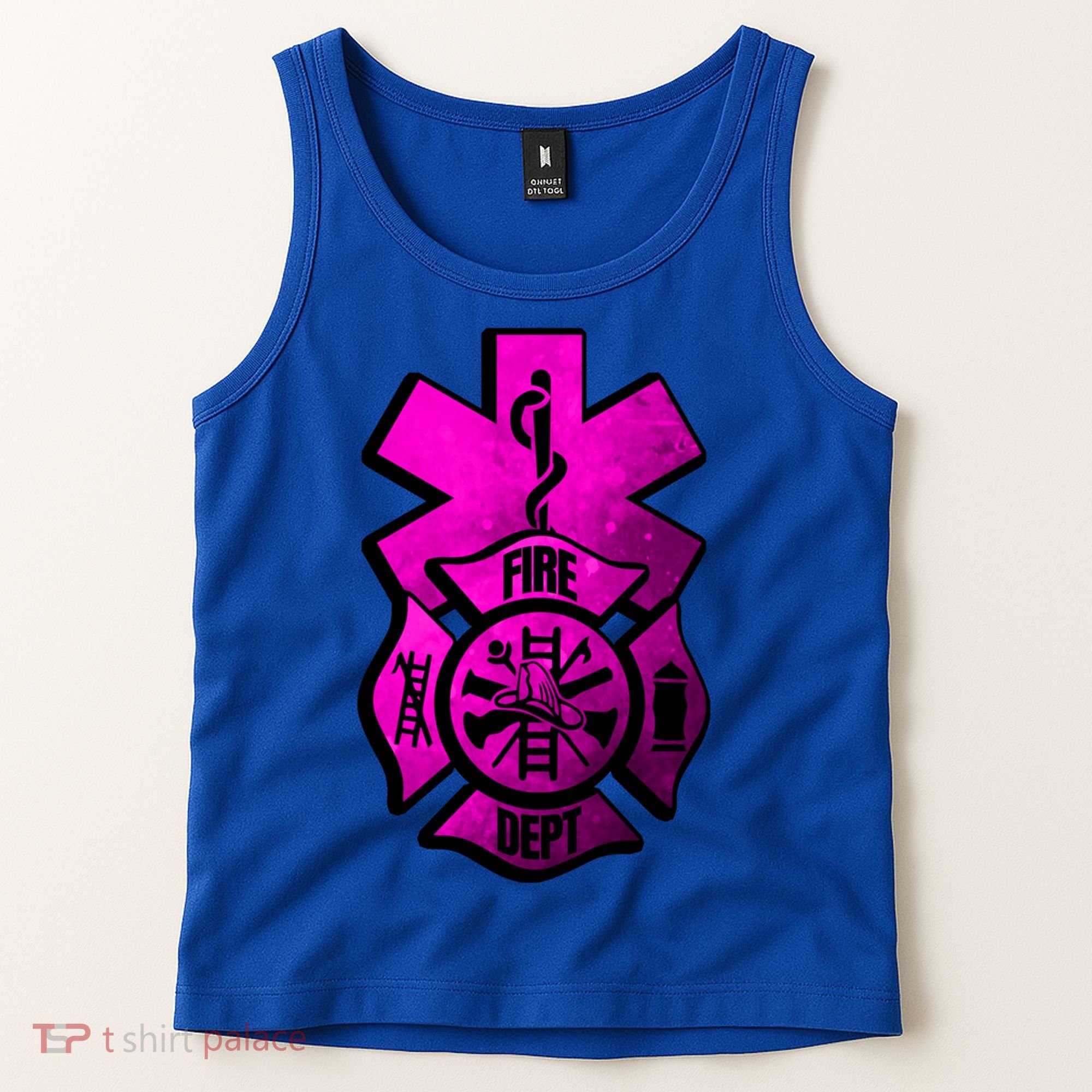 Emt Ems Fire Rescue Pink Usa Firefighter American Paramedic Gift Tank Top