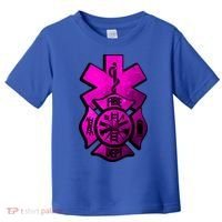Emt Ems Fire Rescue Pink Usa Firefighter American Paramedic Gift Toddler T-Shirt thumb 0