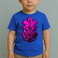Emt Ems Fire Rescue Pink Usa Firefighter American Paramedic Gift Toddler T-Shirt thumb 2