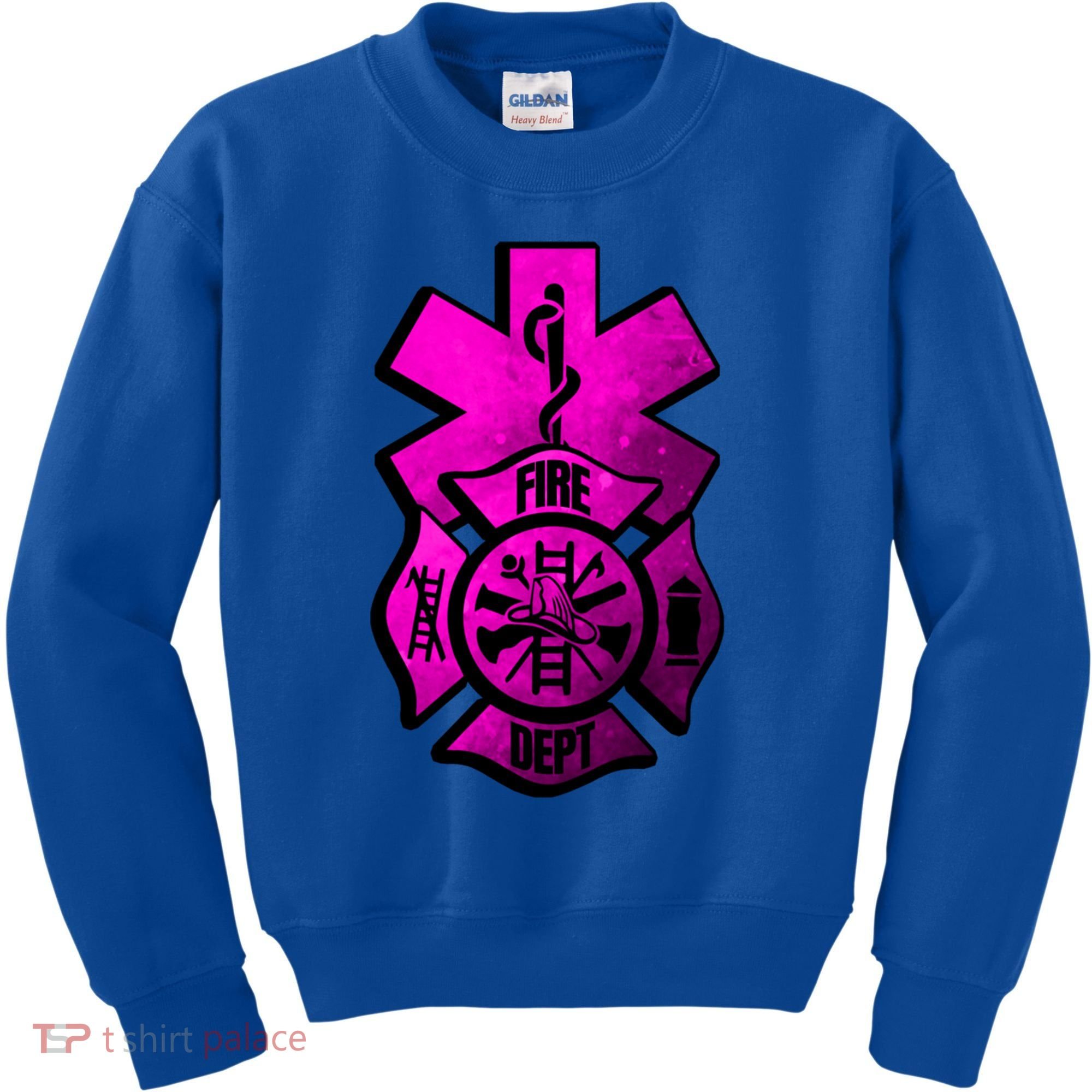 Emt Ems Fire Rescue Pink Usa Firefighter American Paramedic Gift Kids Sweatshirt