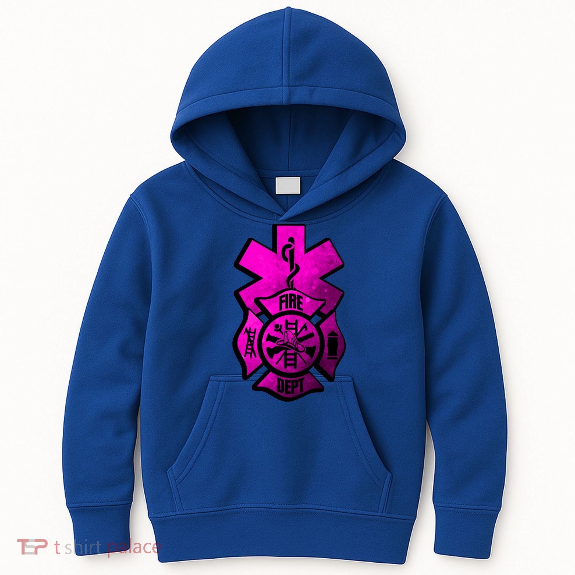 Emt Ems Fire Rescue Pink Usa Firefighter American Paramedic Gift Kids Hoodie